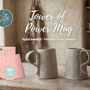 Mall för stor, hög mugg | Keramik DIY-mönster (PDF-nedladdning)