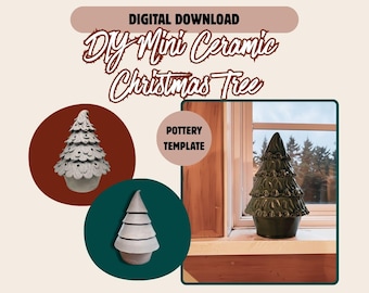 Printable 7" MINI Tree Pottery Template | DIY Ceramic Craft (Digital PDF)