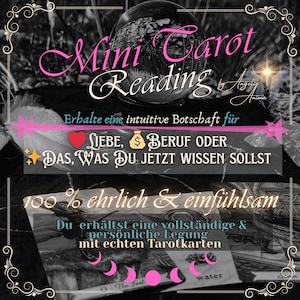 Minikaartlezing | Liefde, carrière of algemene boodschap – intuïtief en eerlijk | Snelle hulp met tarotkaarten van een echt medium