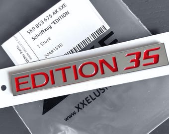 XXE Edition 35 Badge for Golf Mk6 GTI Edition 35 Plaque GTI 35 Badge Edition 35 Plaque