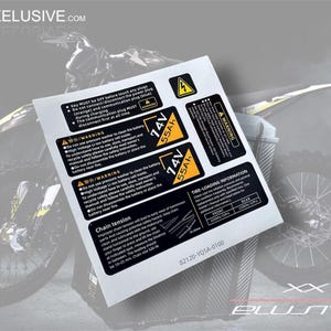 Sur Ron Warning Label Set for Sur Ron Light Bee X Ultra Bee Hyper Bee Surron Wrap Label