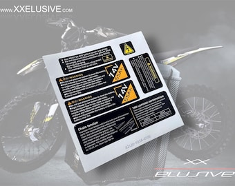 Sur Ron Warning Label Set for Sur Ron Light Bee X Ultra Bee Hyper Bee Surron Wrap Label