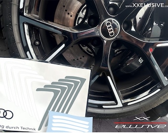 Alloy Wheel Decal for Audi A3 S3 RS3 8Y Vorsprung Alloy OEM Decal Set