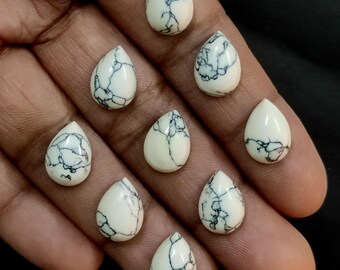 Piedra preciosa de caballo salvaje en forma de pera, cabujón, para pendientes, venta al por mayor, de 7 x 5 mm a 20 x 30 mm, piedra suelta para hacer joyas.