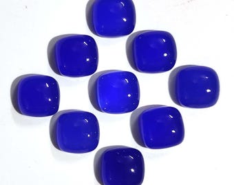 Calcedonio blu cabochon naturale, pietra preziosa di colore blu scuro, calcedonio cabochon, calcedonio a cuscino, minerale di cristallo spirituale