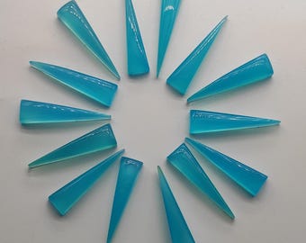 100% Natural Paraiba Calibrated Gemstone Loose Cabs Paraiba Color Natural Paraiba Cabochon Pyramid Shape Wholesale Gems Paraiba For Jewelry
