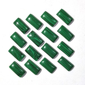 Malachit Cabochon Rechteck Form Grün Kristall Heilstein Lose kalibriert Wohnung zurück Großhandel Edelstein Cabochons für Schmuck in allen Größen