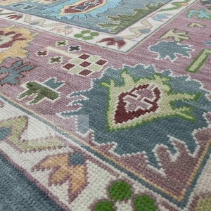 Beige Pink Oushak Bedroom, Gallery, Bathroom Hallway, Fathers Gift 4x6, 5x8, 6x9, 8x10, 9x12, 10x14 Living Room Rug Antique Contemporary rug