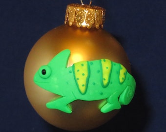 Veiled Chameleon mini ornament