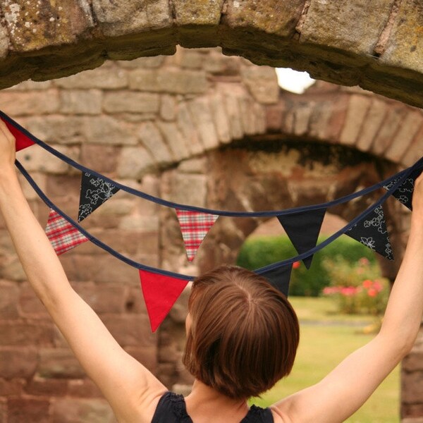 Bunting in Red and blue for the Sailor range on Katiedidonline