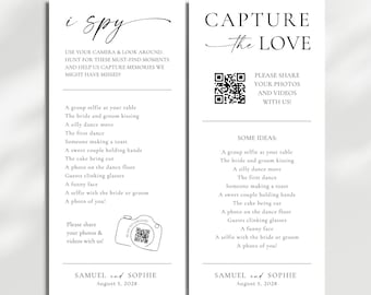 I Spy Wedding Game Template: Photo Scavenger Hunt (Canva Downloadable), MC25