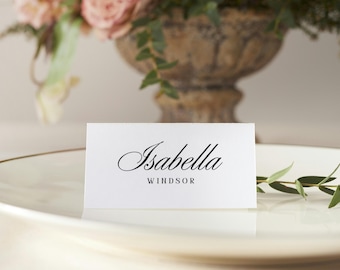 Old Money Wedding Place Cards: Printable Editable Seating Guest Name Tags (Digital Download), OM25