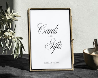Classic Wedding Cards and Gifts Sign: Minimal Old Money Signage (Digital Download)