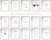 Old Money Wedding Sign Templates: Minimalist 70 Editable Reception Signs Bundle (Printable), OM25