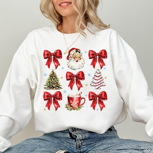 Rot Kokette Weihnachten Sweatshirt : Komfort Farben Urlaub T-Shirt