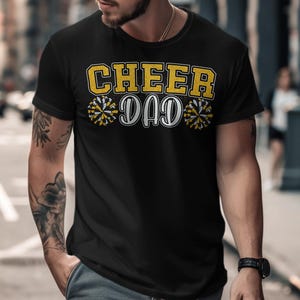 Cheer Dad T-Shirts, Proud Cheer Dad, Cheerleading T-Shirts, Dad of Cheerleader, Gift for Dad, Cheer Dad Present, Fathers Day Shirts