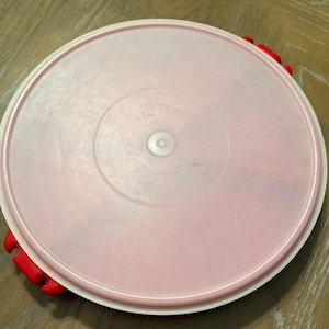 Vintage Red Tupperware Vegetable Relish Serving Container Tray with Lid