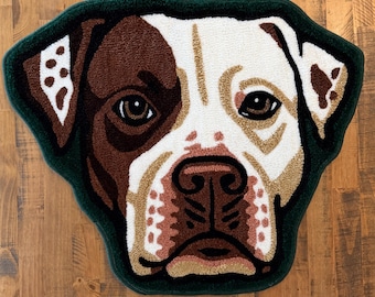 Custom Pet Portrait Rug Handmade Dog or Cat Rug Personalized Pet Rug Art Tufted Pet Portrait Home Decor 3x4 ft