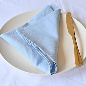 100 Pack Cotton Napkins, Party Napkins, Wedding Napkins, Dusty Blue Cotton Napkins Bulk Cotton Napkins Set, Dining Table Cotton Napkins