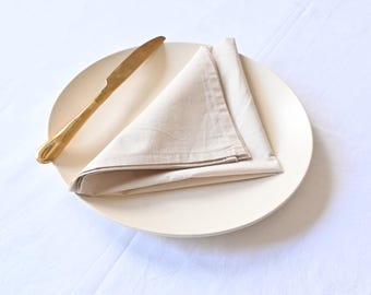 Natural Cloth Napkins | Organic Cotton Dinner Napkins | Reusable Table Linens | Eco-Friendly Napkin Set