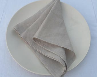Natural Pure Cotton Napkins for Wedding - Soft Rustic Cloth Napkins
