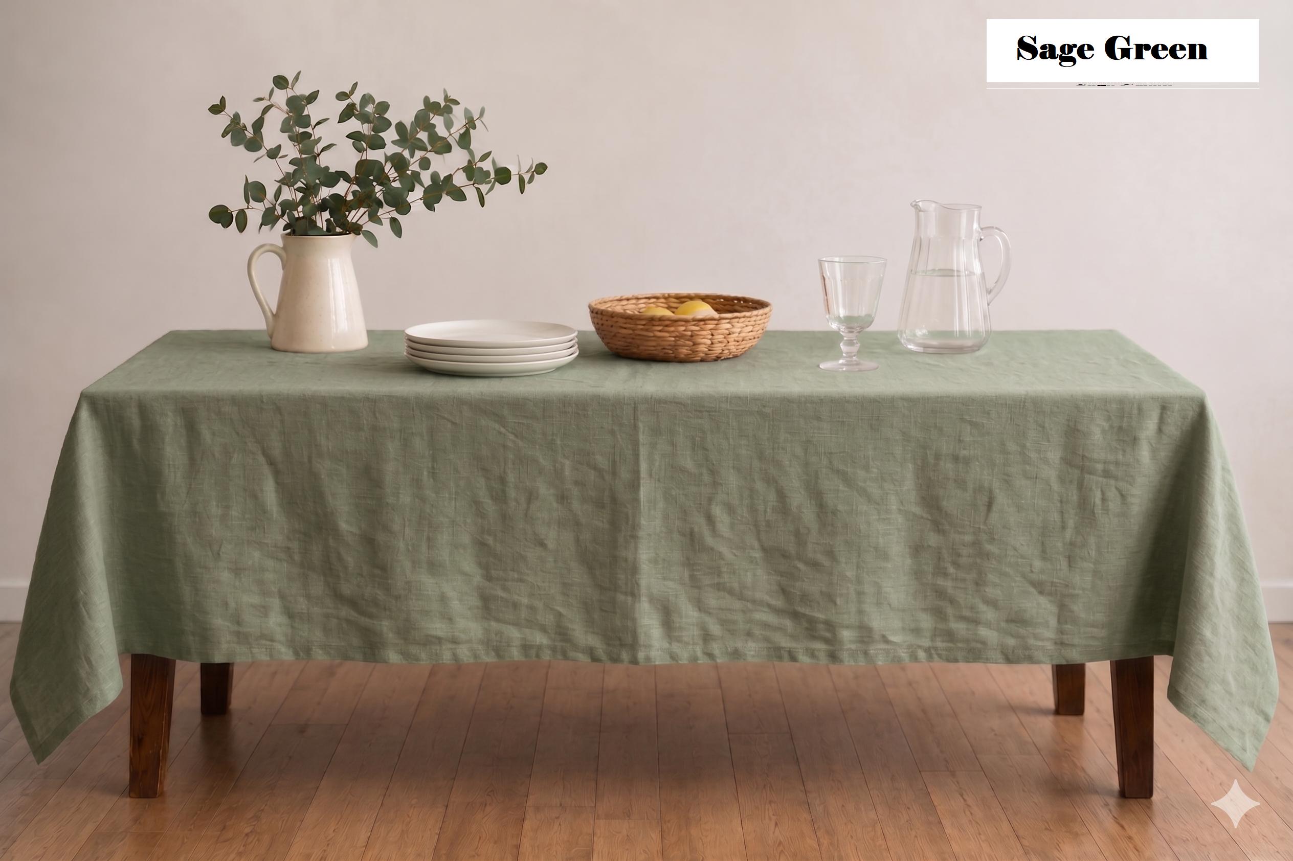 Salbeigrüne Tischdecken Aus Kunststoff – 24 Stück, 137 X 274 Cm, Wasserdicht & Robust Für Partys