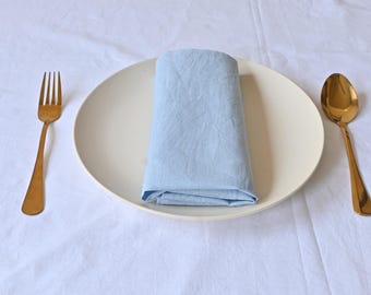 Sky Blue Cotton Dinner Napkin, Prewashed Table Decor