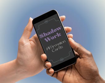 Baraja de afirmaciones de Shadow Work: Tarjetas digitales imprimibles para la sanación interior