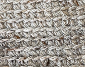 Recycled Handmade Ecru Crochet Rug, Door mat, Crochet pattern Carpet for Home, Living-room, Bedroom