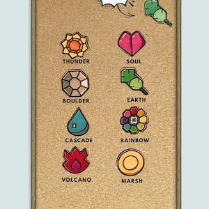 Kanto Gym Badge Pins