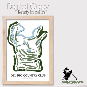 Del Rio Country Club | Modesto, CA | Custom Golf Art for Any Course, Golf Gift for Him, Golf Wall Decor, Golf Gift, Retirement Golf Gift