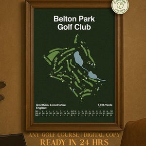 Custom Golf Layout Print, Unique Golf Art for Players, Personalized Golfer Gift, Golf Course Wall Decor, Golfer Art Print, Golf Decor Art