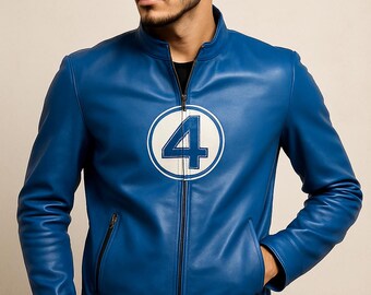 Real Leather Jacket Mister Fantastic 4 Jacket | mister fantastic monogrammed jacket | Handmade fantastic jacket