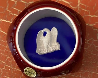 Saint Louis Triple-layered Overlay Crystal American Eagle Paperweight France