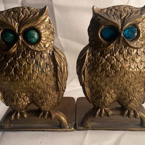 Brass Owl Bookends Made in Israel