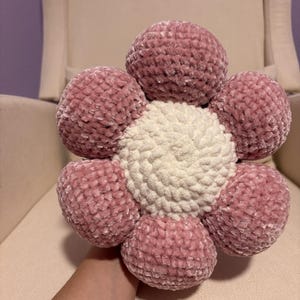 Crochet Flower Pillow - Made to order