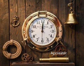 Maritime Ship's & Boat Window Porthole ,Nautical Porthole Wall Clock ,Solid Brass Finish Decorative Porthole ,Functional Porthole Wall Decor