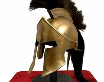 Casco de guerrero espartano, casco de armadura griega antigua, casco funcional medieval, casco del rey Leónidas 300 para juegos de rol y exhibición.