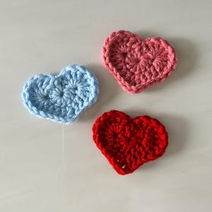 Beginner Crochet Heart Pattern – Flat Heart Appliqué PDF, Easy Step-by-Step Tutorial