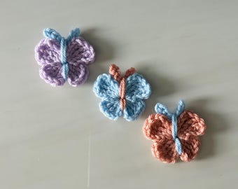 Crochet Butterfly Applique Pattern: Easy Beginner PDF Download
