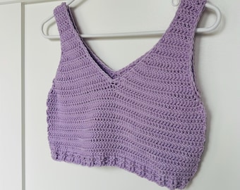 Modèle de haut court au crochet pour débutants : débardeur facile à faire soi-même (téléchargement PDF, TP-3XL)