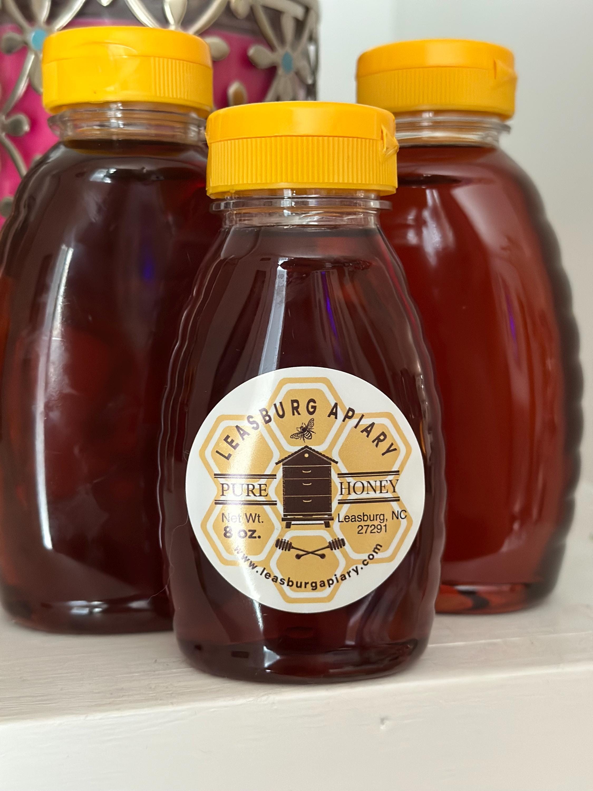 Raw Unfiltered North Carolina Wildflower Honey - 8 oz & 16 oz Squeeze Bottles