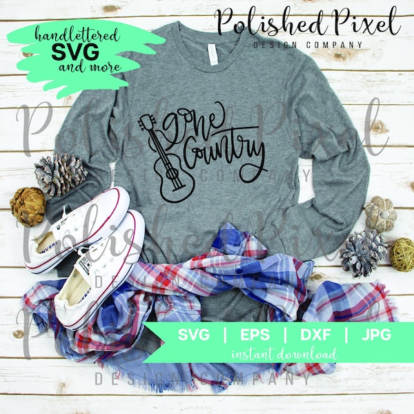 Handlettered Gone Country SVG, Gone Country t-shirt design, Country Music Cut file, Country SVG, Alan Jackson SVG, Gone Country svg cut file