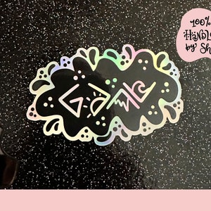 Holo God is Greater than the Highs and Lows Sticker, Jesus Sticker, God is Great sticker, Water Bottle Sticker, Laptop Sticker, Sticker