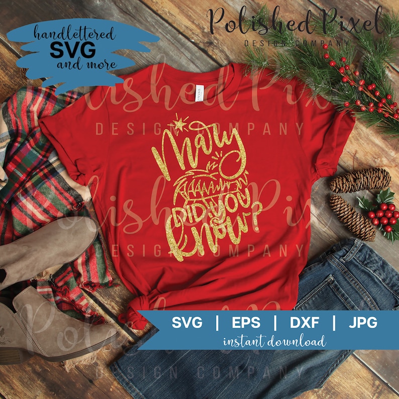 Mary Did You Know SVG Christmas Tshirt Design Christmas Etsy Canada