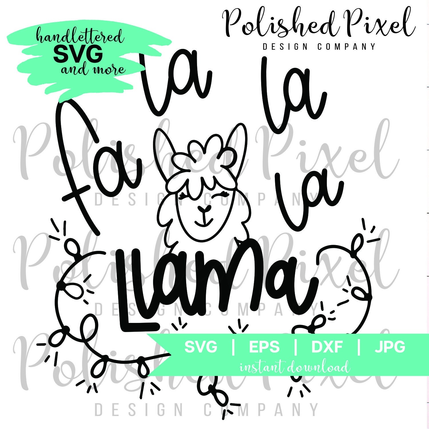 Download Fa La La La Llama Christmas SVG Handlettered Christmas | Etsy