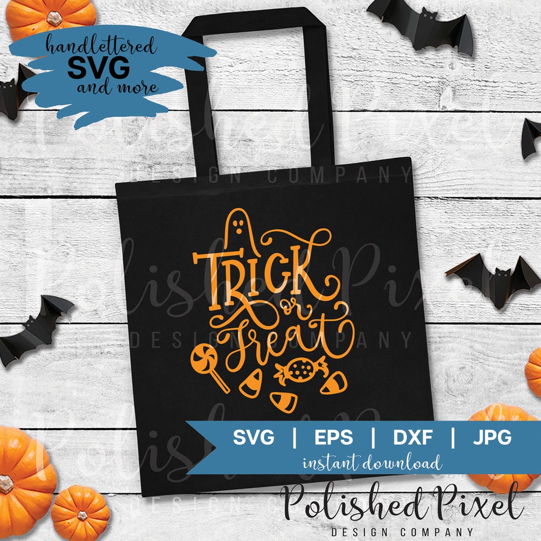 Trick or Treat SVG, Shirt SVG, Happy Halloween SVG, Candy Bag Svg ...