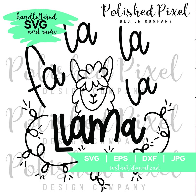 Download Handlettered Fa La La La Llama Christmas SVG Christmas | Etsy