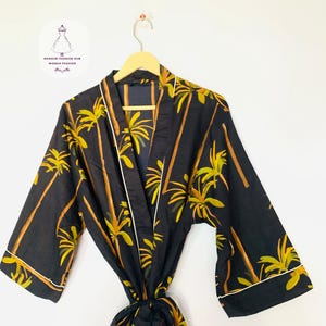 Block print cotton made cover-up | Beach wear robes | Party wear robes | Long sleeve robes | Bridesmaid cotton robes | Gift for her.