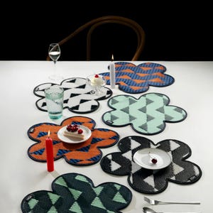 Floral Placemat Set Washable | Bloom Stride Table Mats | Kitchen Dining Decor Gift